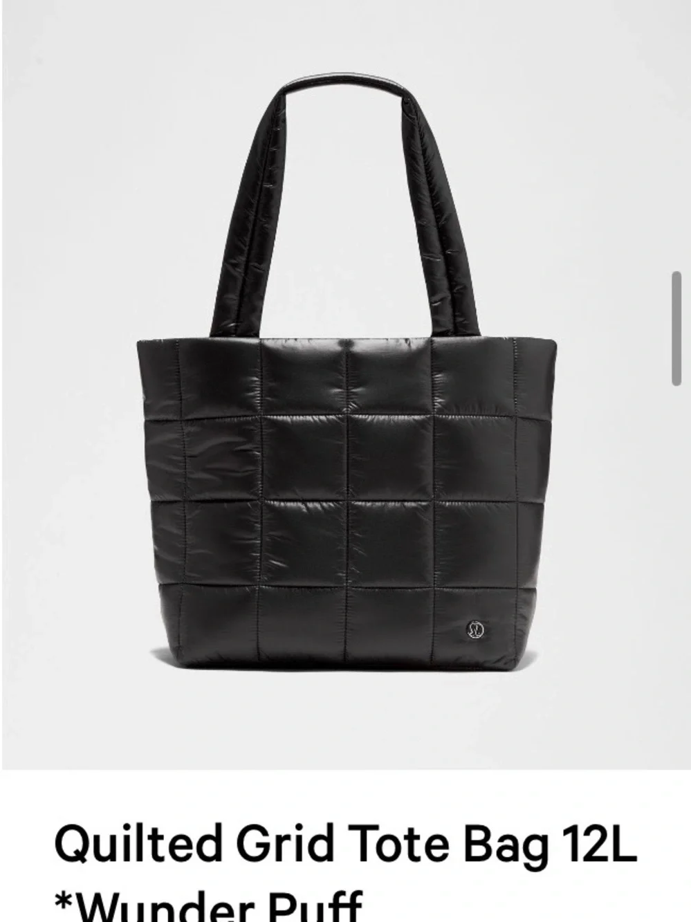 lululemon athletica Quilted Grid Tote — Black